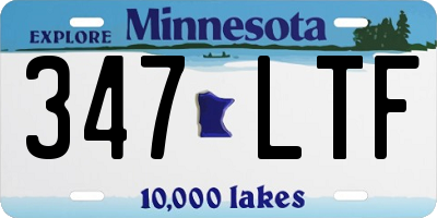 MN license plate 347LTF