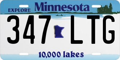 MN license plate 347LTG