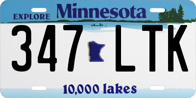 MN license plate 347LTK