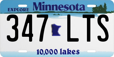 MN license plate 347LTS