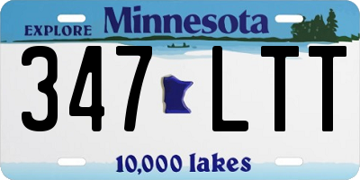 MN license plate 347LTT