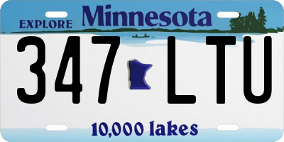 MN license plate 347LTU