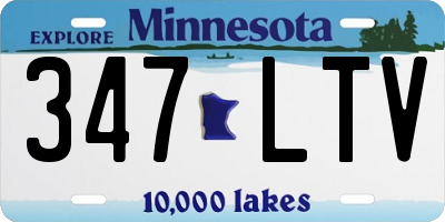 MN license plate 347LTV