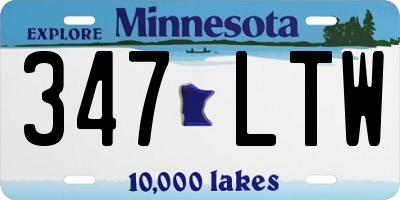 MN license plate 347LTW