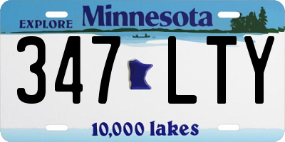 MN license plate 347LTY