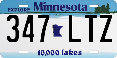 MN license plate 347LTZ