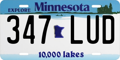 MN license plate 347LUD