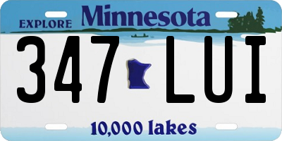 MN license plate 347LUI