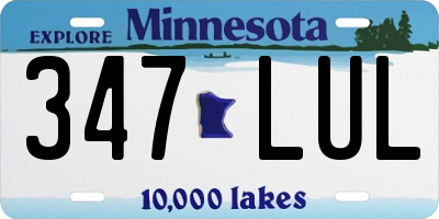 MN license plate 347LUL