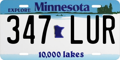 MN license plate 347LUR