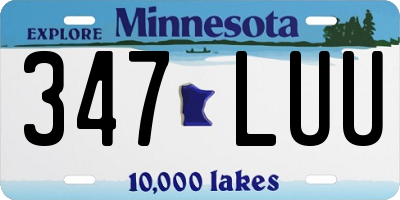 MN license plate 347LUU