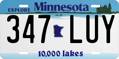 MN license plate 347LUY