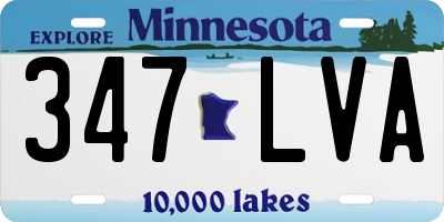 MN license plate 347LVA