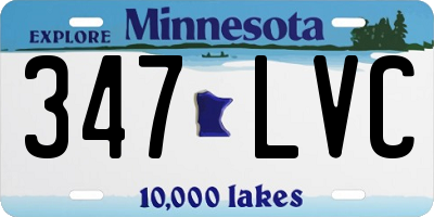 MN license plate 347LVC