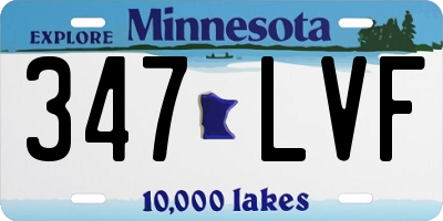 MN license plate 347LVF