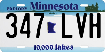 MN license plate 347LVH