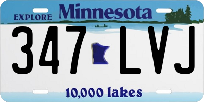 MN license plate 347LVJ