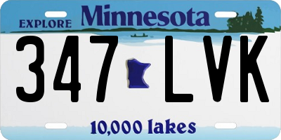 MN license plate 347LVK