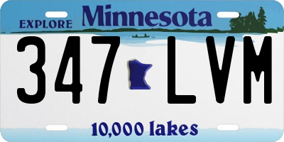 MN license plate 347LVM