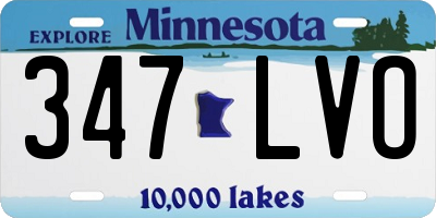 MN license plate 347LVO