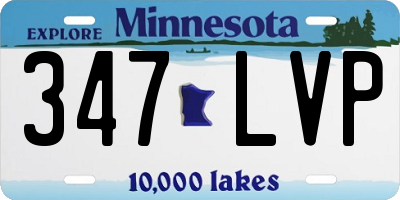 MN license plate 347LVP