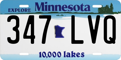 MN license plate 347LVQ