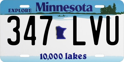 MN license plate 347LVU
