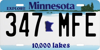 MN license plate 347MFE