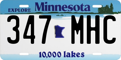MN license plate 347MHC