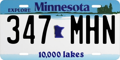 MN license plate 347MHN