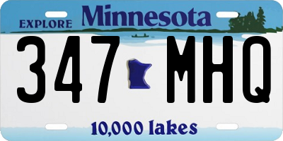 MN license plate 347MHQ