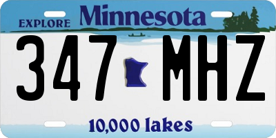 MN license plate 347MHZ