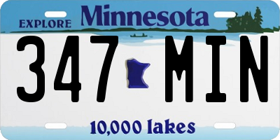 MN license plate 347MIN