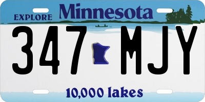 MN license plate 347MJY
