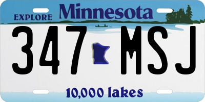 MN license plate 347MSJ