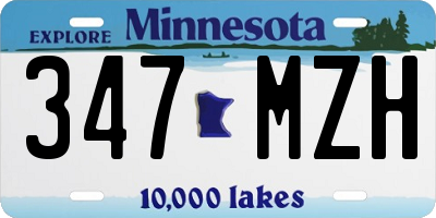 MN license plate 347MZH