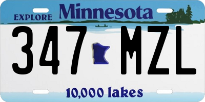 MN license plate 347MZL