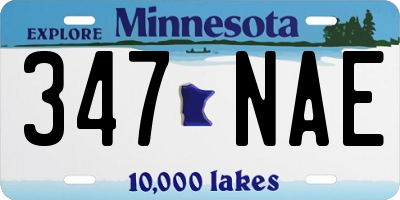 MN license plate 347NAE
