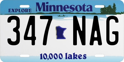 MN license plate 347NAG