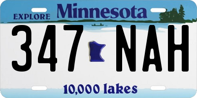 MN license plate 347NAH