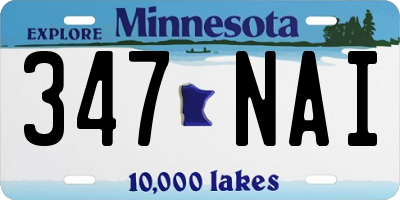 MN license plate 347NAI