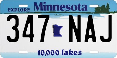 MN license plate 347NAJ