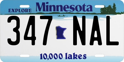 MN license plate 347NAL