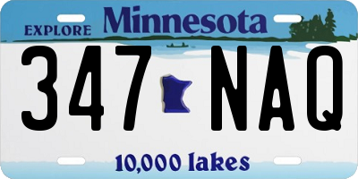 MN license plate 347NAQ