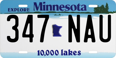 MN license plate 347NAU