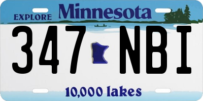 MN license plate 347NBI