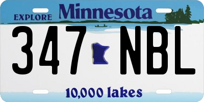 MN license plate 347NBL