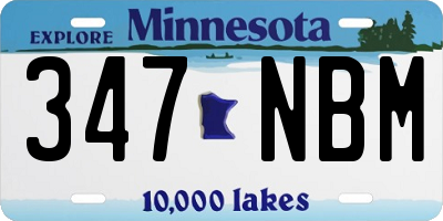 MN license plate 347NBM