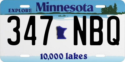 MN license plate 347NBQ