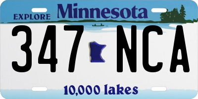 MN license plate 347NCA